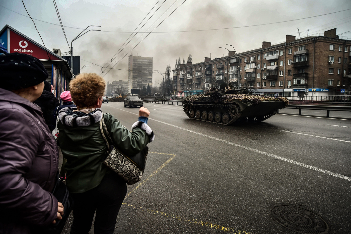 Ukrayna’nın başkenti Kiev sokaklarında