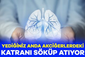 Yediğiniz anda akciğerlerdeki katranı söküp atıyor