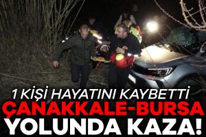 Çanakkale-Bursa kara yolunda midibüs ile otomobilin çarpışması sonucu 1 kişi