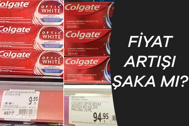 Geçmiş yıllardan bu yana ürünlere gelen zamlar dudak uçuklatıyor. Colgate