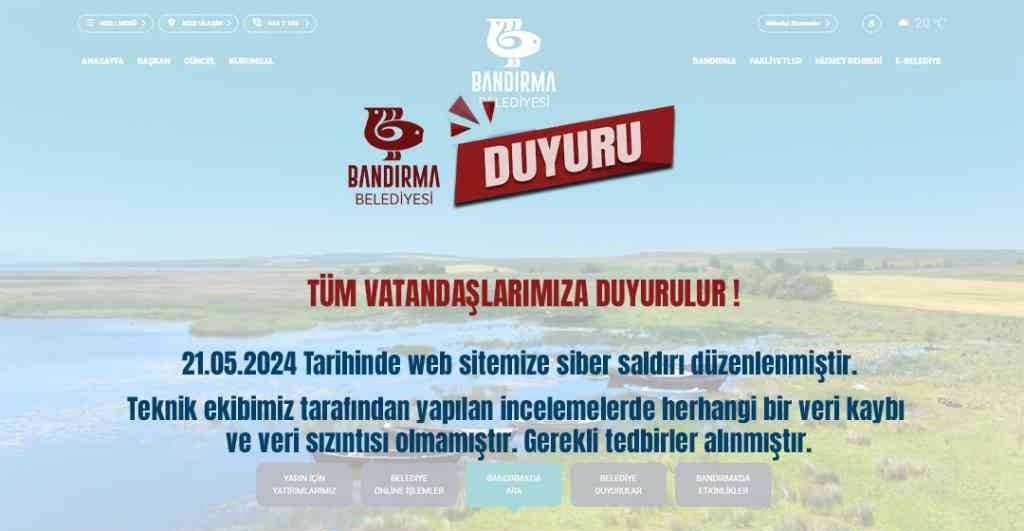 Bandırma Belediyesi, 21 Mayıs