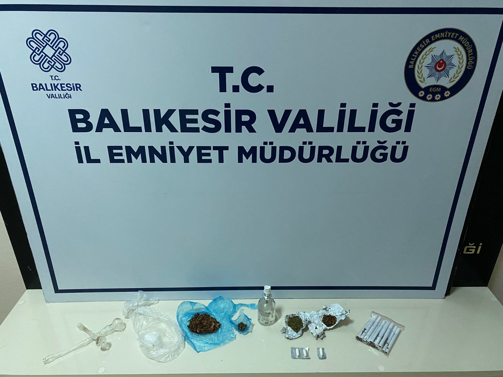 Balıkesir’in Bandırma ilçesinde, uyuşturucu