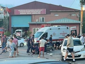 Balıkesir’in Erdek ilçesinin girişinde, trafik sinyalizasyon sistemi bulunmaması nedeniyle yıllardır