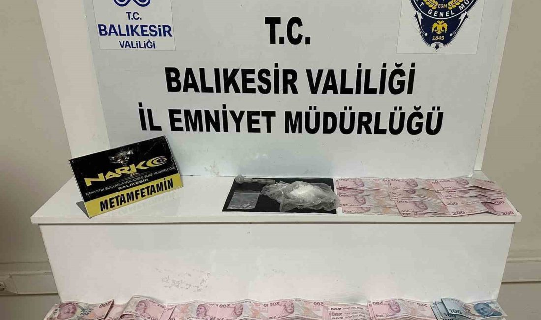 Balıkesir’de polis ekipleri tarafından yapılan uyuşturucu operasyonunda uyuşturucu madde ticareti