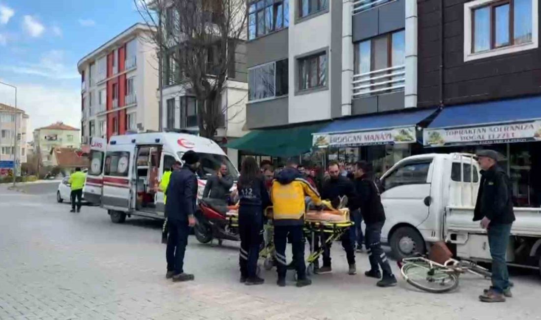 Balıkesir’in Gönen ilçesi Kurtuluş Mahallesi, Işık Caddesi üzerinde motosiklet ve