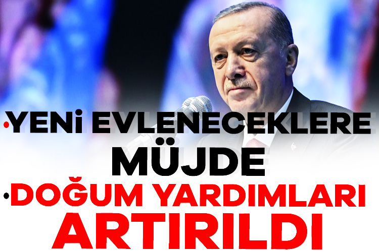 Cumhurbaşkanı Erdoğan, yeni evlenecek gençlere faizsiz kredi verileceğini açıkladı. Erdoğan,