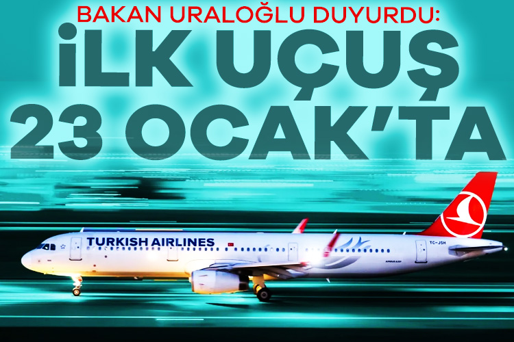 Ulaştırma ve Altyapı Bakanı Abdulkadir Uraloğlu, Türkiye'den Şam'a ilk uçuşun