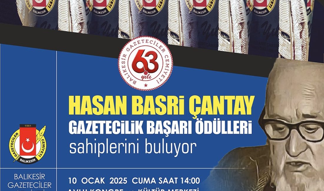 BALIKESİR Gazeteciler Cemiyeti (BGC) Hasan Basri Çantay Gazetecilik Ödülleri sahiplerini