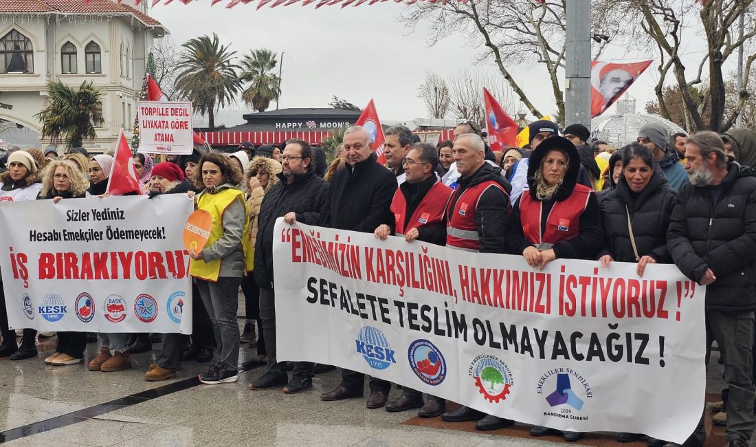 Bandırma’da kamu çalışanları, ekonomik ve özlük haklarının iyileştirilmesi talebiyle iş