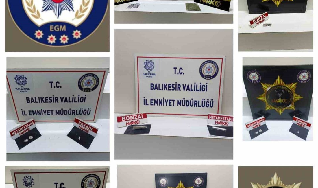 Balıkesir’in Edremit ilçesinde Narkotik polisi ’Uyuşturucu Madde Ticareti’ kapsamında yapılan