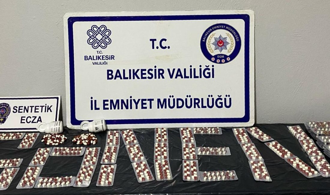 Balıkesir’in Gönen ilçesinde polis ekiplerince düzenlenen operasyonda, 994 adet sentetik