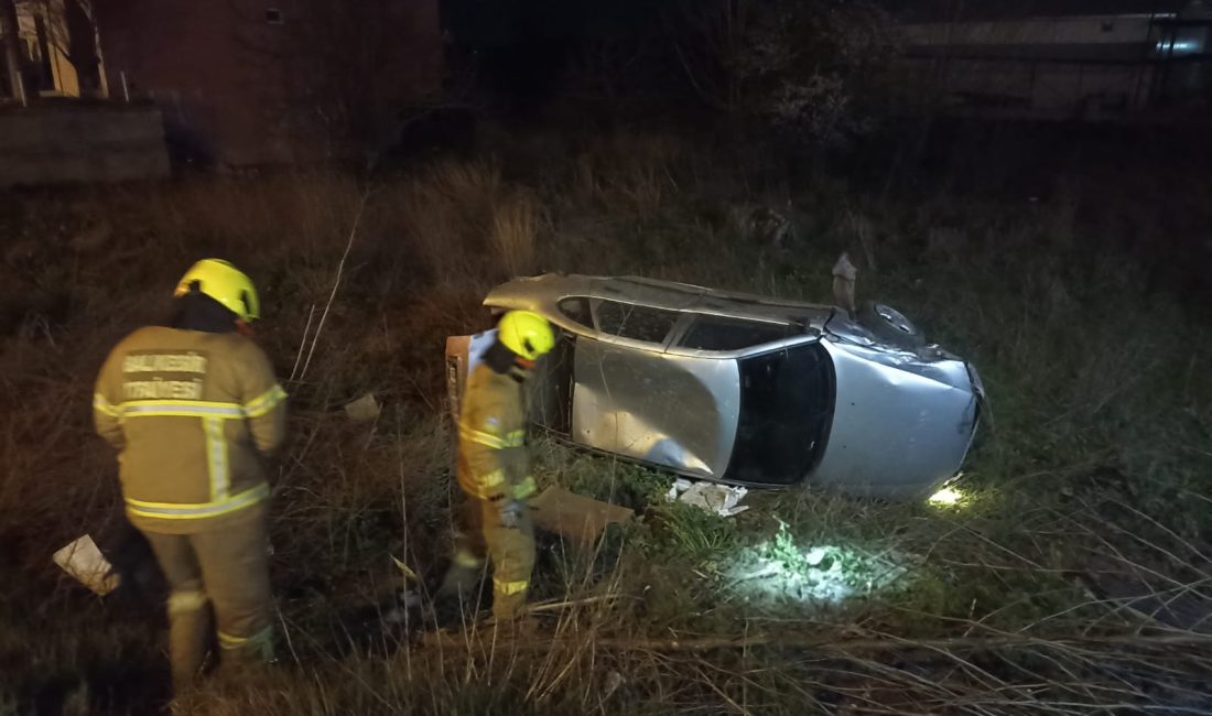 Balıkesir'in Susurluk ilçesinde tek taraflı bir trafik kazası meydana geldi.